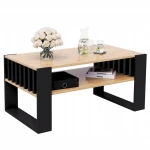 Couchtisch mit Lamellen 90x50 ARTISAN/Schwarz LOFT