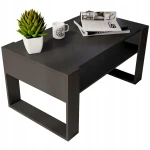 Moderner Couchtisch Schwarz 90x50cm LOFT RETRO Tisch