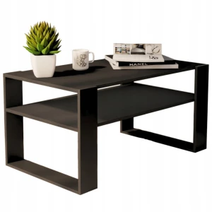 Couchtisch Schwarz 90x50cm LOFT RETRO Tisch