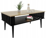 LAMELE Couchtisch für das Wohnzimmer Schwarz/ARTISAN